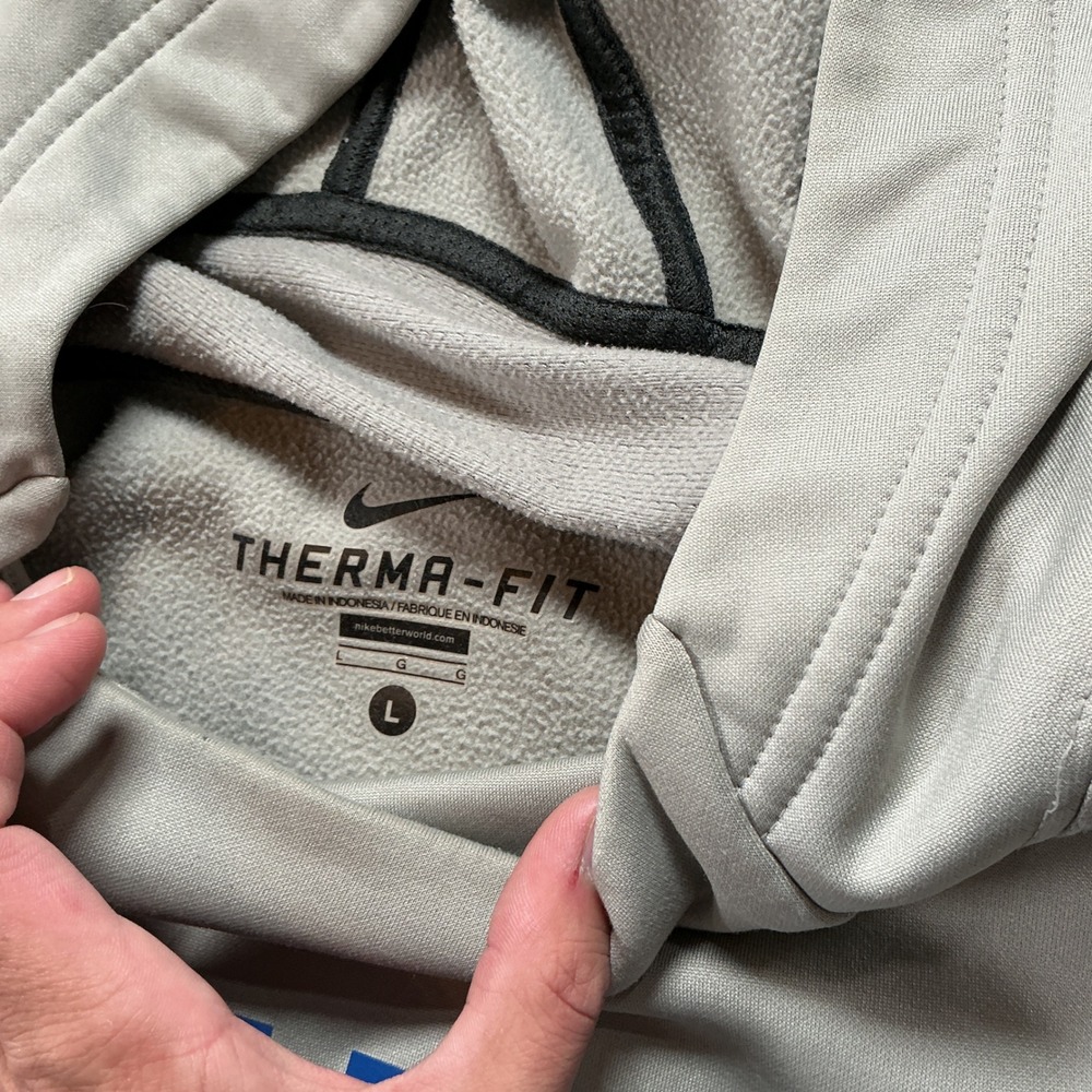 Nike Duke Basketball Hoodie Therma-FIT Elite Grey Blue Devils NCAA Mens L - Picture 5 of 8
